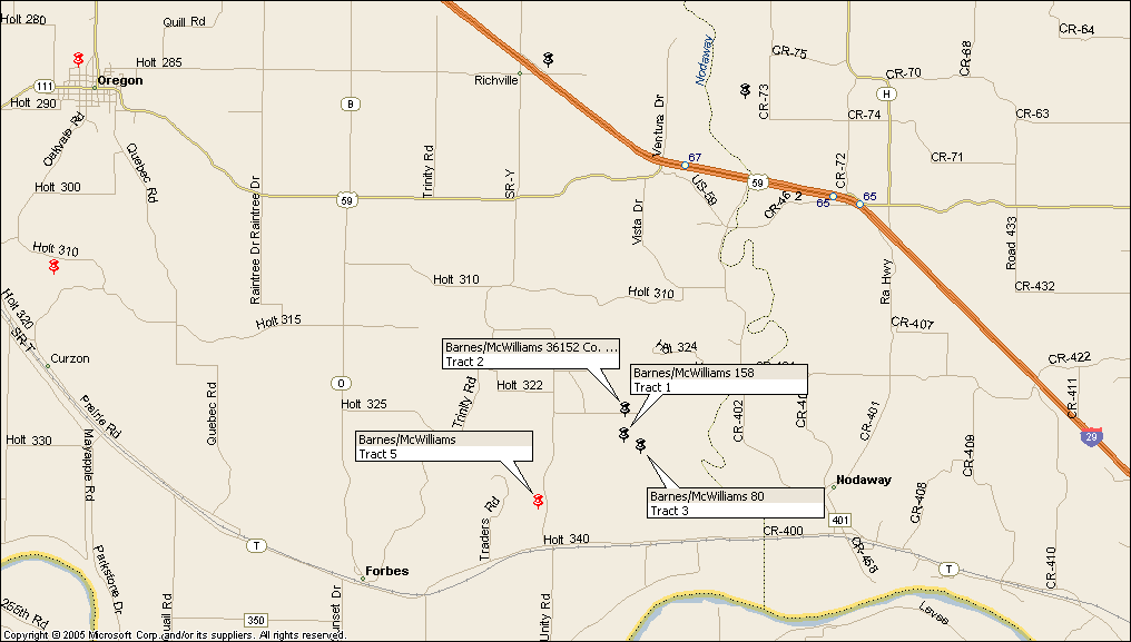 Barnes/McWilliams, Tract 5, Driving Map
