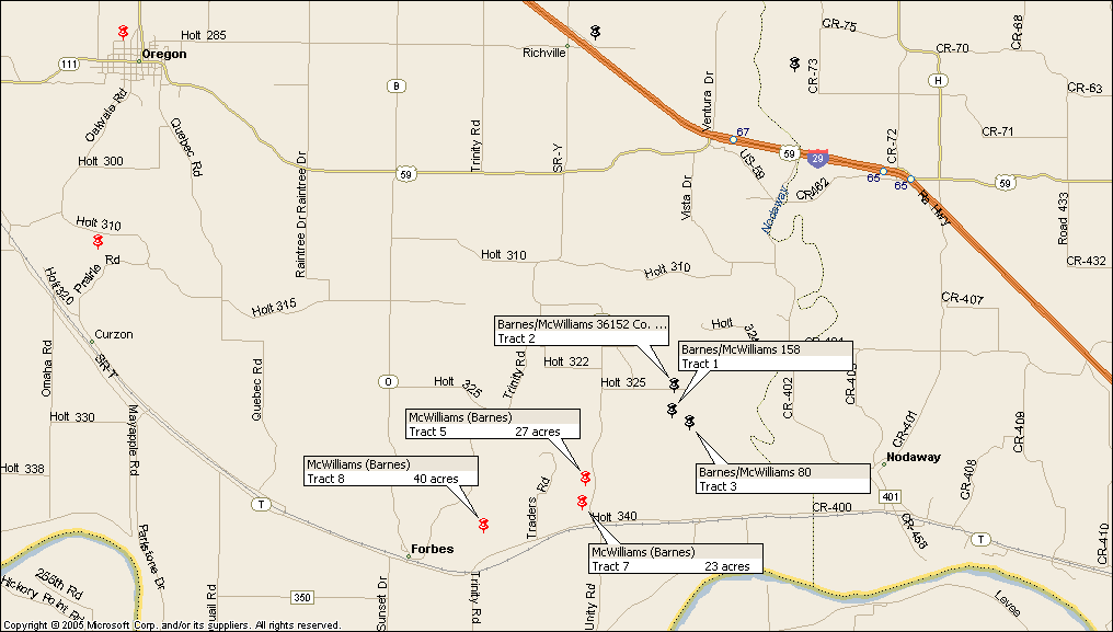 McWilliams (Barnes), Tract 8, Driving Map